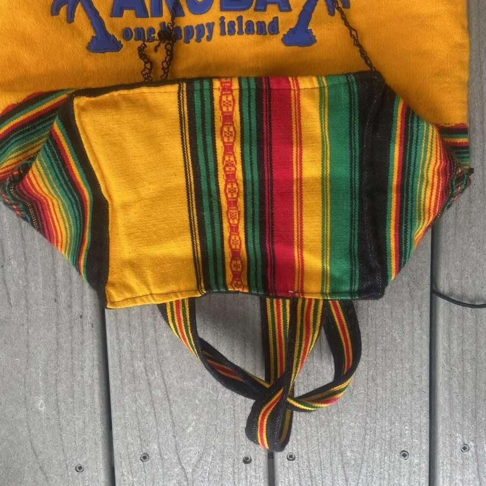 Aruba Beach Carry-On Backpack One Happy Island Two Straps Bright Colors